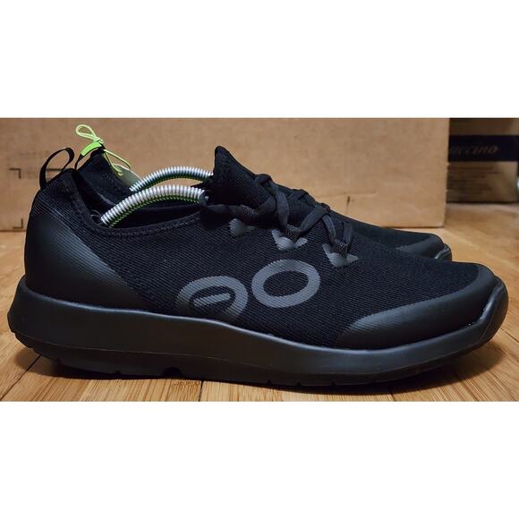 NWB Oofos OOmg Sport LS Low Shoes Black Lace Up Athletic Comfort Walking Men’s 9 main image 8